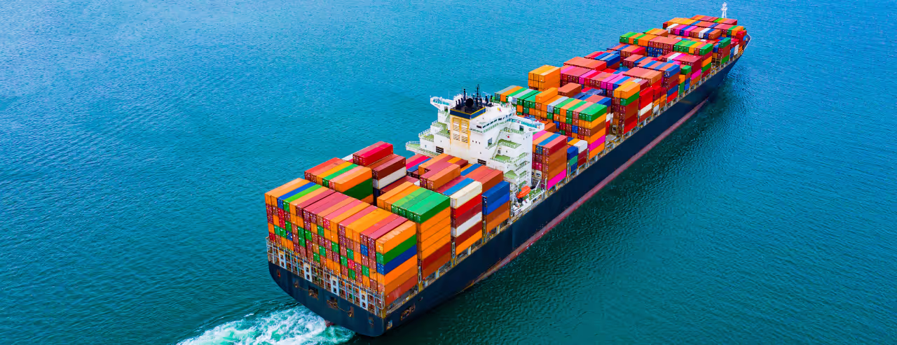 Cargo containers ship logistics transportation